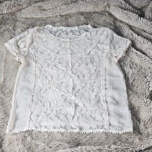 Elegant White Lace Top